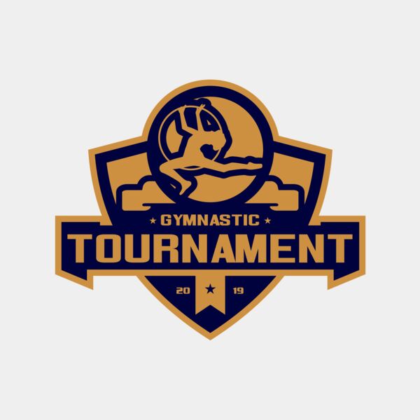 Gymnastic Tournament logo template 02 Thumbnail