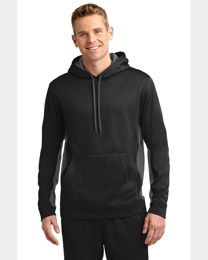 Sport Wick ® Fleece Colorblock Hooded Pullover Thumbnail