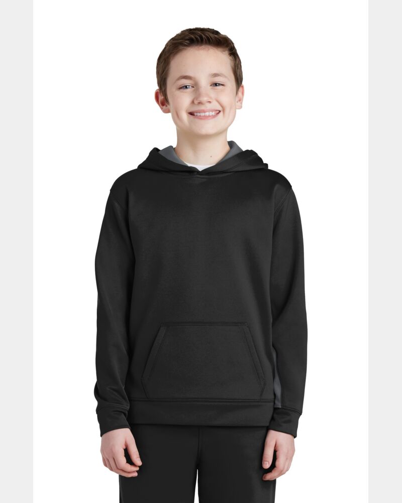 Youth Sport Wick ® Fleece Colorblock Hooded Pullover Thumbnail