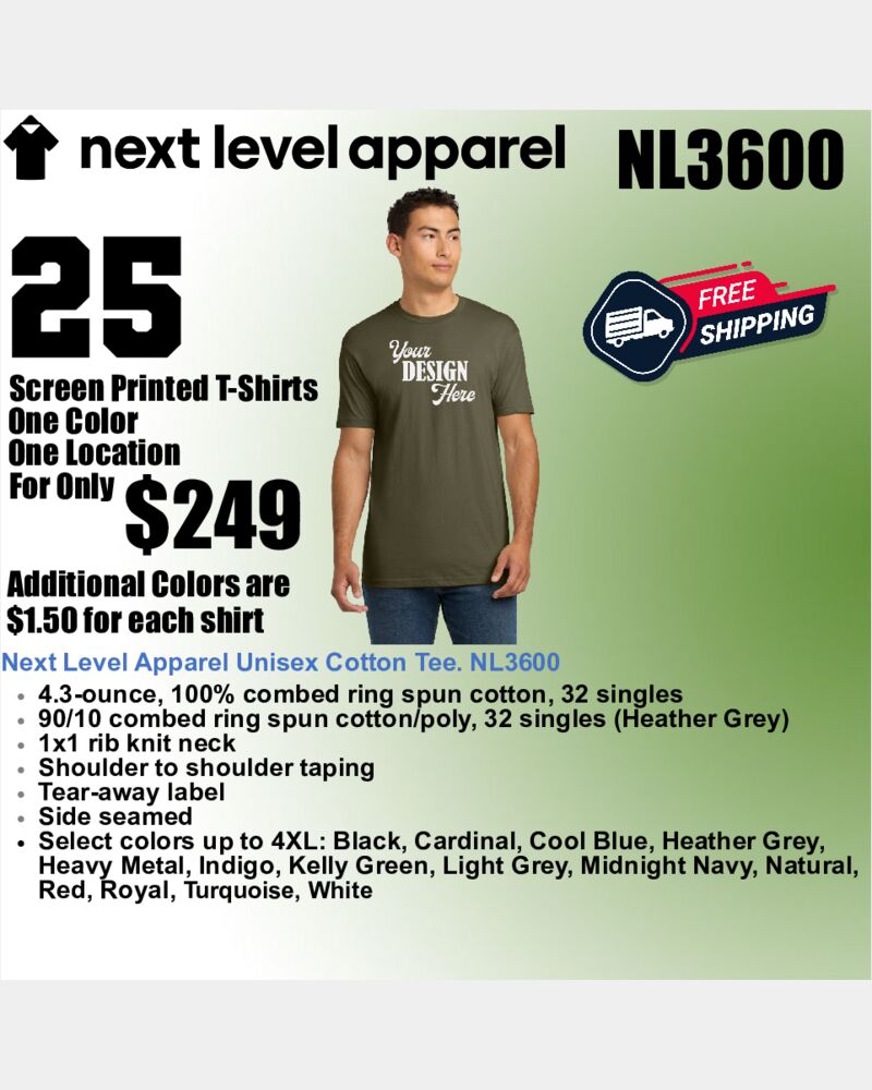 25 Custom Screen-Printed T-Shirts $249 Thumbnail