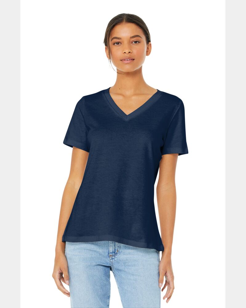 Women's Relaxed Jersey Short Sleeve V Neck Tee Thumbnail
